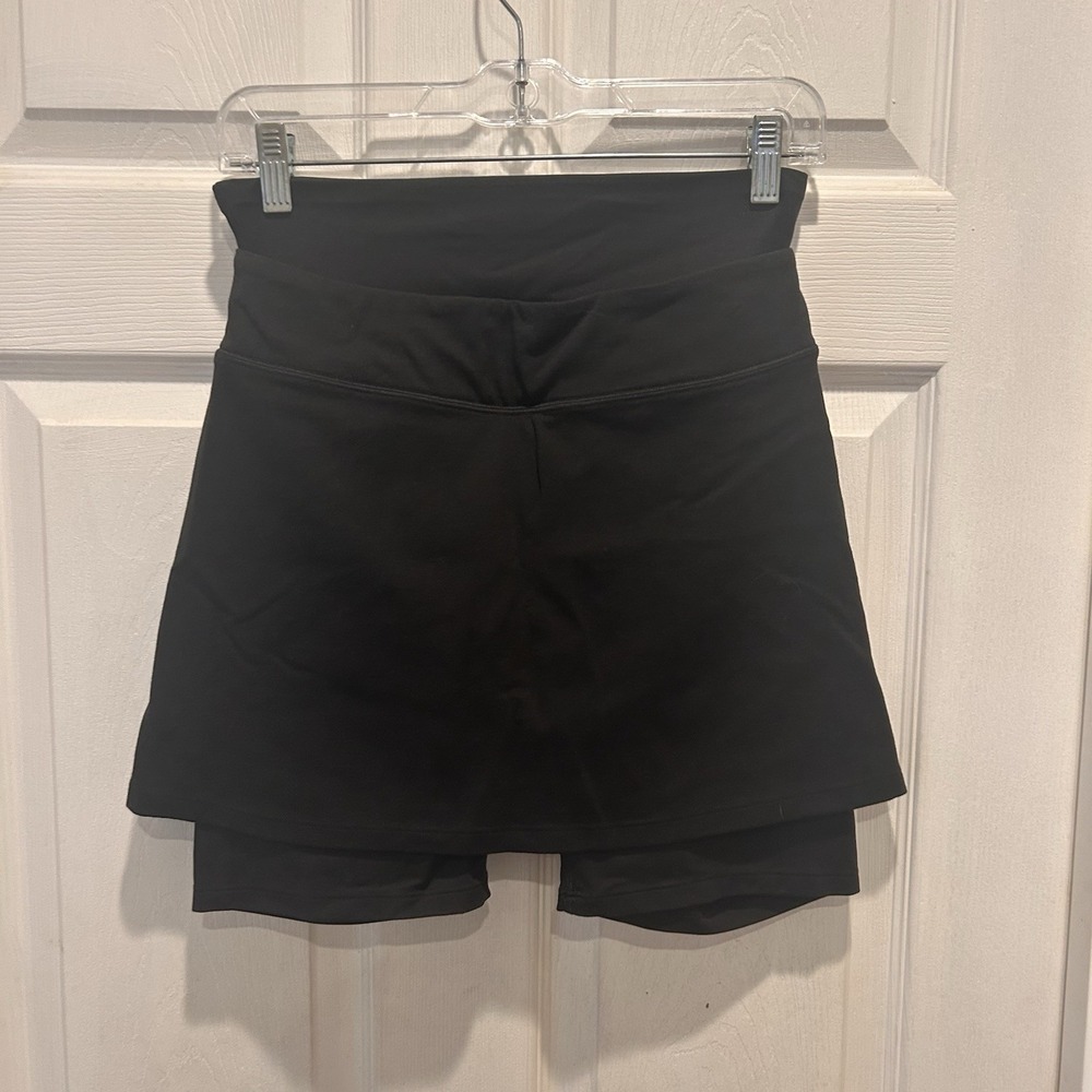 SPANX Black Active Skort with Built-In Shorts